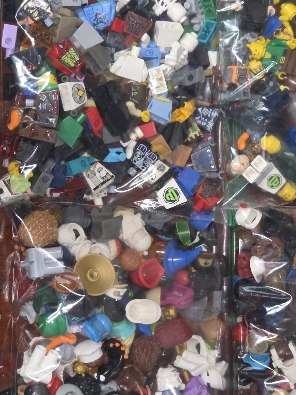 Lego Multicolor Heads, Hats & Accessories Lot — Yellow Heads Prominent